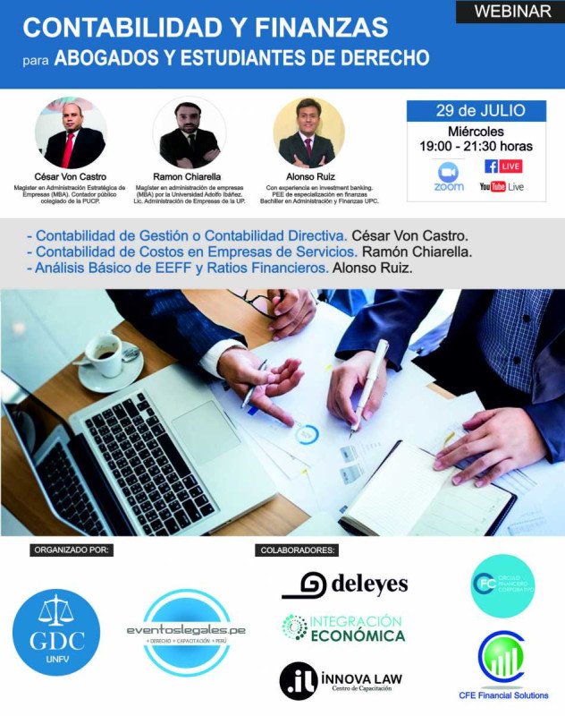 Webinar: "Contabilidad y finanzas para abogados y estudiantes de derecho".