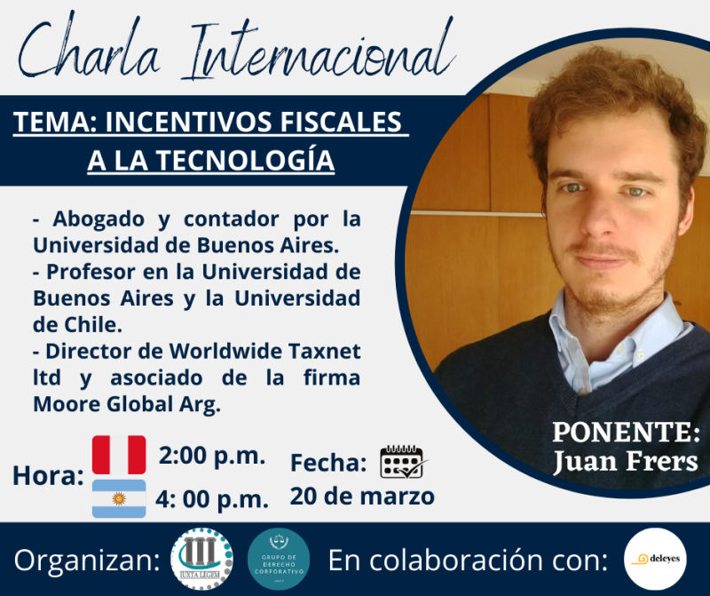 CHARLA INTERNACIONAL: Incentivos fiscales a la tecnología