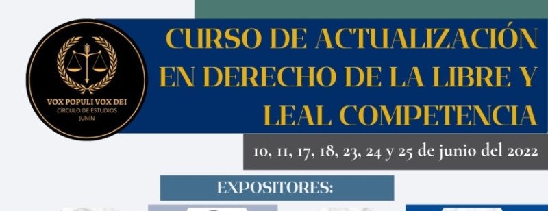 CURSO DE ACTUALIZACIÓN EN DERECHO DE LA LIBRE Y LEAL COMPETENCIA