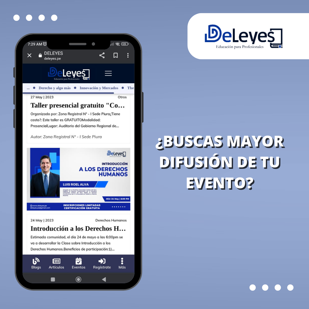 Deleyes| Te ayudamos en la difusión de tu evento educativo o de capacitación