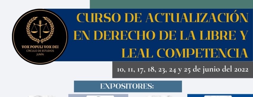 CURSO DE ACTUALIZACIÓN EN DERECHO DE LA LIBRE Y LEAL COMPETENCIA