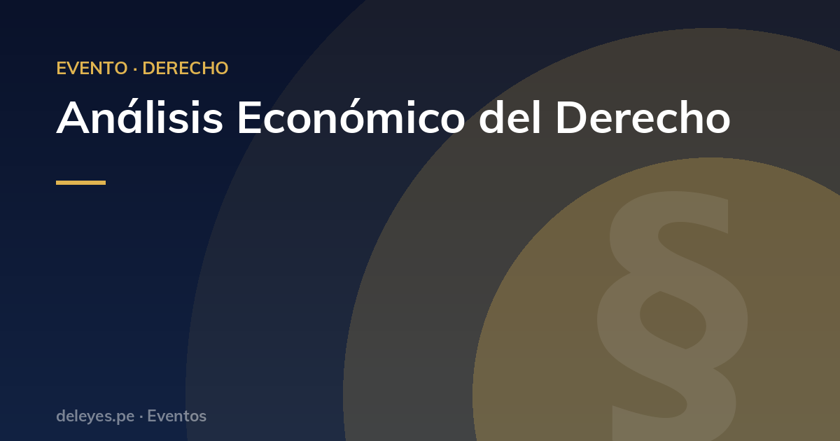 Análisis Económico del Derecho