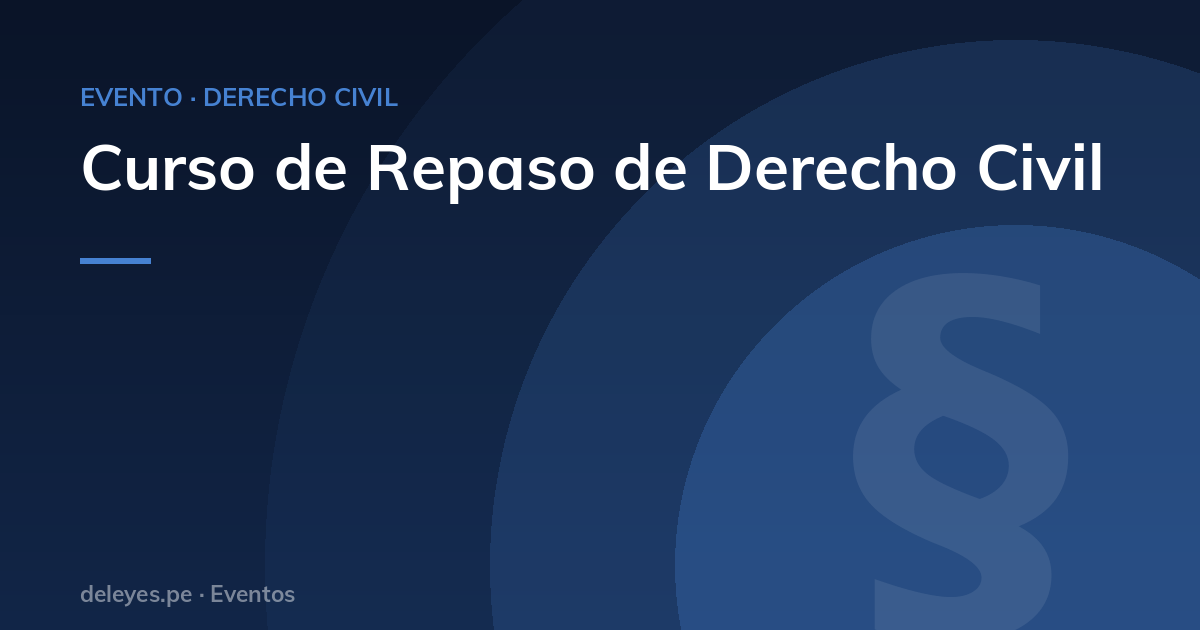 Curso de Repaso de Derecho Civil